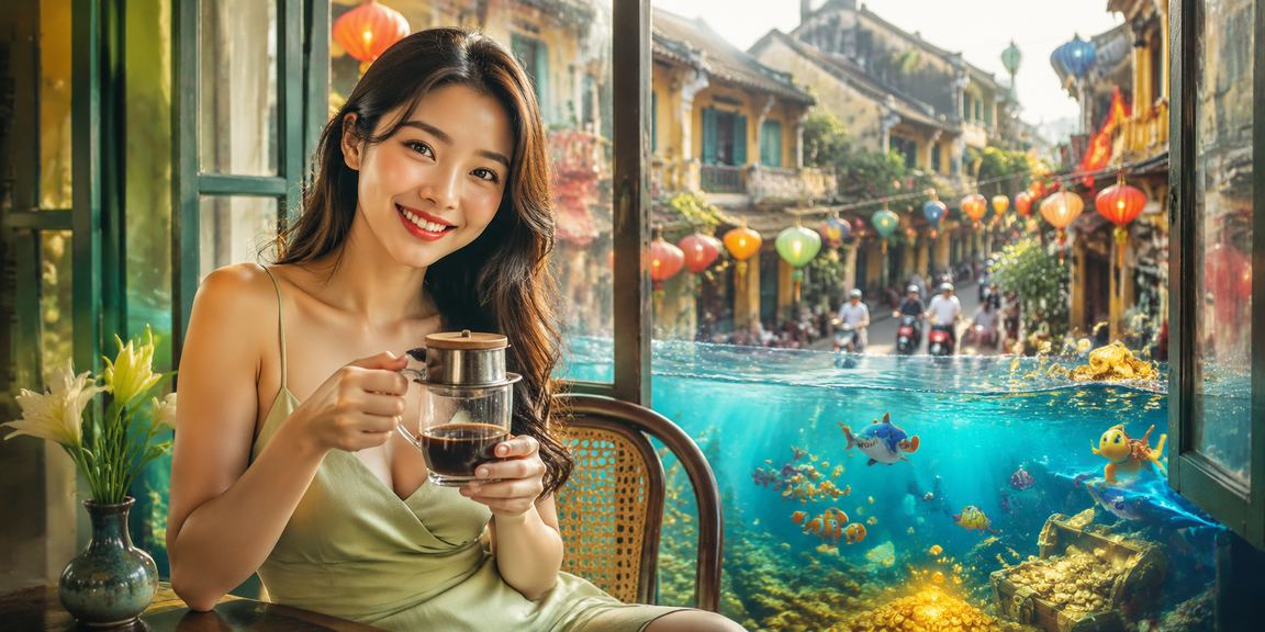 Người dùng Hà Nội đọc điều khoản nền tảng giải trí trực tuyến trong quán cà phê