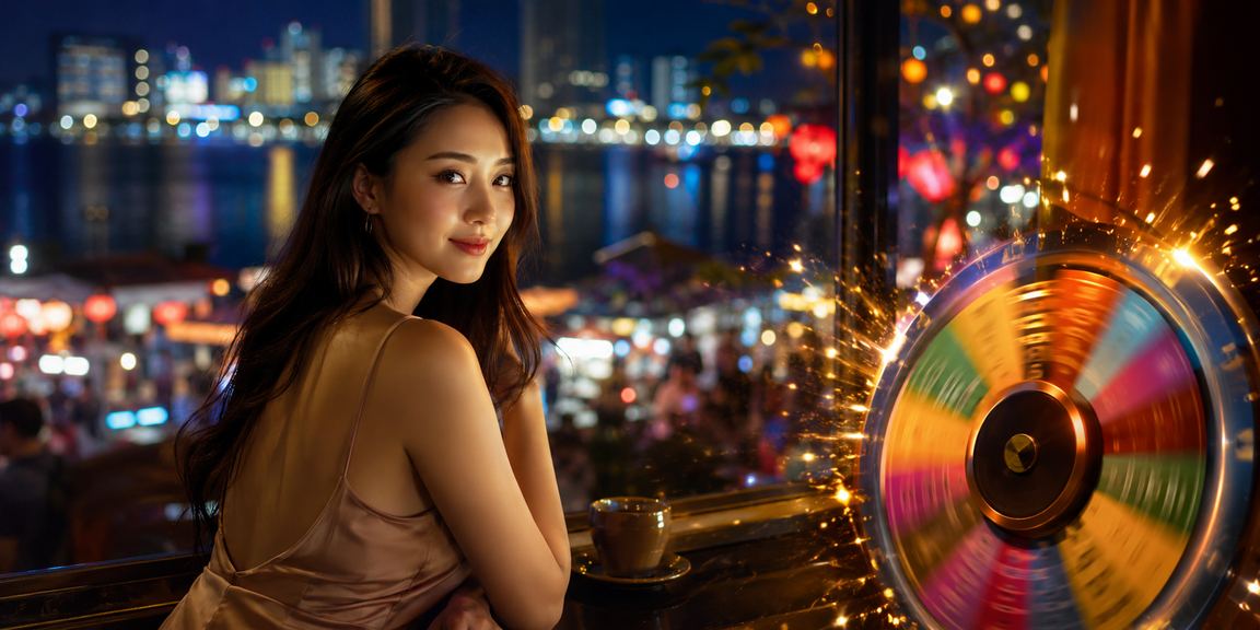 Người dùng Hà Nội xem mục xổ số và quay thưởng trong không gian cà phê