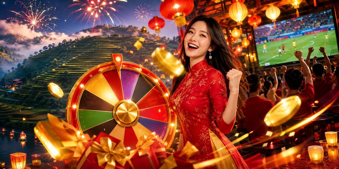 Bàn roulette trong khung cảnh đèn lồng Hội An mang sắc thái giải trí tối