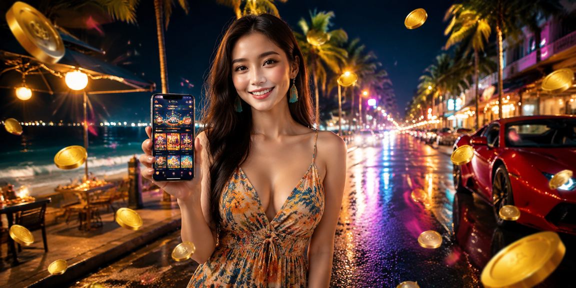 Người dùng Mũi Né xem thông tin xổ số trên điện thoại gần bãi biển